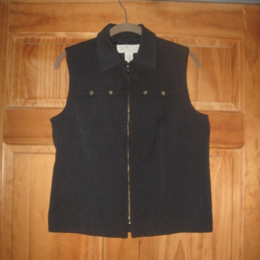 Norton McNaughton Black Zip Up Vest